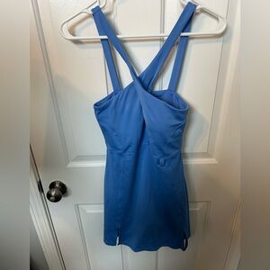 Girlfriend Collective Blue Mariposa Dress M